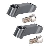 Brrnoo Motorcycle Mirror Extenders, Motorcycle Recorwiew Mirror Extension Aluminium ALLIAG 1 Paire 0,39 Pouces de Moto (Gray)