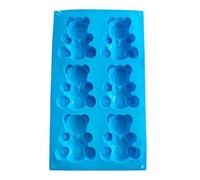BRRNOO Moule en Silicone Ours, 6 Cavités, Antiadhésif, Flexible, pour Bricolage, Chocolats, Bonbons, Savon, Cuisson avec Conception à Dégagement Facile