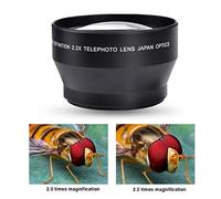 BRRNOO Objectif Téléconvertisseur d'appareil Photo, Accessoire pour Appareils Photo Numériques Objectif Téléconvertisseur 67 Mm 2,2X Accessoire pour Numériques