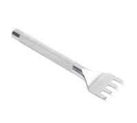 BRRNOO Outil de Poinçonnage à Dents, Jeu de Ciseaux à Laçage, Acier Rapide, Perforateurs de Trous pour le Cuir et l'artisanat 1 2 4 6 Dents (4)