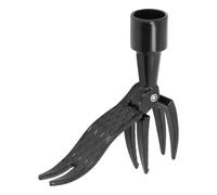 BRRNOO Outil D'extraction de Mauvaises Herbes Debout, Conception à 4 Têtes de Griffes, Extracteur de Mauvaises Herbes en Alliage D'aluminium avec Revêtement Antirouille pour Une (Black)