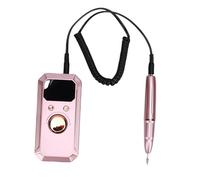 BRRNOO Perceuse à Ongles électrique 32 Vitesses avec Affichage LED, Lime à Ongles avec 11 Forets pour Vernis à Poudre de Gel Acrylique, or Rose, Design Compact Portable