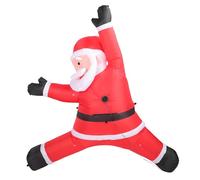 BRRNOO Père Noël Gonflable Grimpant de Noël, avec Sac et Lumière LED, 8,2 Pieds, pour Décoration Murale de Jardin et de Vacances (Prise UE 220-240v)