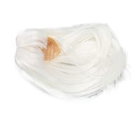 BRRNOO Perruque de Poupée, Perruque de Poupée Articulée 1/6 Longue et Droite, de Articulée, de Remplacement en Soie à Température (WHITE)