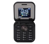 Brrnoo Petit Téléphone Portable à Rabat, Double Nano SIM, Lecteur Multimédia, Caméra Arrière HD, Lampe de Poche LED, Réseau GSM pour Personnes âgées (Black)