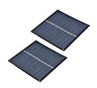 BRRNOO Petits Panneaux Solaires, Panneaux Solaires Kit de Portables 2 Pièces 0,7 W 5 V 0-140 MA pour Pompes à Eau Lampadaires