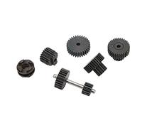 BRRNOO Pignon, Boîte de Vitesses de Transmission en Métal, Ensemble d'Engrenages en Métal avec 6 Engrenages de Transmission en Acier, Alliage d'aluminium, Ensemble ' de RC pour Modèles WPL
