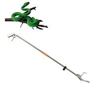 Brrnoo Pince à Serpent Solide, Attrape-Reptile Auto-verrouillable en Acier Inoxydable, Longue Pince à Serpent Pliable avec Haute ténacité, Portable pour Les éleveurs de Serpents, Outil