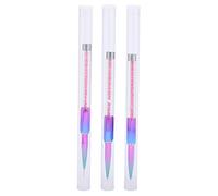 Brrnoo Pinceaux à Vernis à Ongles, Set de 3 Pinceaux de Nail Art, 6mm 9mm 11mm, pour Manucure DIY Salon Maison