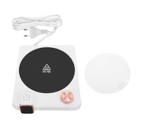 Brrnoo Plaque Chauffante électrique pour Tasse à café avec 9 Réglages de Température 103-176°F Bouton Réglable Minuterie D'arrêt Automatique 2-12H Personnalisable pour Le (Prise UE 220V)