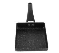 Brrnoo Poêle à Omelette, Poêle à Frire Carrée, à Omelette Japonaise avec Poignée en Plastique, Tamagoyaki, Casserole Rectangulaire Antiadhésive, à Noire pour à œufs, Rectangulaire