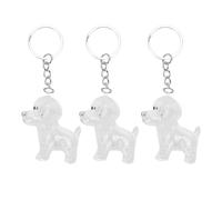 Brrnoo Porte-clés Commémoratif en Poils d'animaux de Compagnie, 3 Pièces, Capsule Souvenir avec Couvercle à Pression sécurisé pour Les Amoureux des Chiens