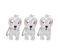 Brrnoo Porte-clés de Bouteille Souvenir de Poils d'animaux, Rangement Transparent pour Poils de Chien, Collier ou Porte-clés Compact et élégant pour Poils d'animaux, Chien tacheté de