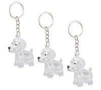 Brrnoo Porte-clés de Bouteille Souvenir de Poils d'animaux, Rangement Transparent pour Poils de Chien, Collier ou Porte-clés Compact et élégant pour Poils d'animaux, (Chien Transparent)