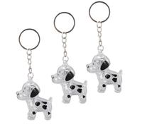 Brrnoo Porte-clés de Bouteille Souvenir de Poils d'animaux, Rangement Transparent pour Poils de Chien, Collier ou Porte-clés Compact et élégant pour Poils d'animaux, (Chien tacheté Noir)