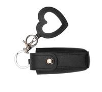 Brrnoo Porte-clés Porte-Baume à Lèvres avec Miroir, Baume à Lèvres et étui à Rouge à pour Sac à Main, clés Portable en Cuir PU pour à, Organisateur de (Black)