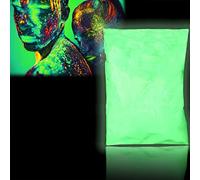 Brrnoo Poudre fluorescente, 100 g Pigments luminescents professionnels, phosphorescent, couleur, photoluminescence, non toxique, aluminate de strontium, lumières au néon, nuits dans les pigments