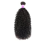 BRRNOO Poule à Cheveux Bouclés à Cheveux Humains Ondulés 14 16 18 20 Pouces avec Fil de Température à Haute Température pour les Fêtes Dates (18)