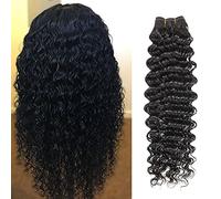 BRRNOO Poule à Cheveux Bouclés à Cheveux Humains Ondulés 14 16 18 20 Pouces avec Fil de Température à Haute Température pour les Fêtes Dates (14)