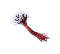 Brrnoo Premium 50pcs pré-câblé 9 Diodes LED 12V en Blanc Rouge Bleu et Lumière économe en énergie pour les Projets de Bricolage Tailles 3mm 5mm et 10mm (10mm)