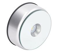 Brrnoo Présentoir Rotatif à 360 ° alimenté par Lumière LED, Socle d'affichage Circulaire pour Statues Acryliques d'art en Verre Cube de Cristal 3D