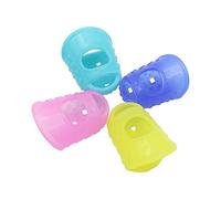 Brrnoo Protège-Doigts en Silicone, 4 Pièces Protège-Doigts en Silicone Protecteur du Bout des Protecteur du Bout des de Guitare avec Protecteurs Flexibles du des pour Guitare ukulélé Basse