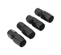 BRRNOO Raccords de Tuyau à Connexion Rapide, Raccords de Réparation de Tuyau d'arrosage AN6 0 Degrés, Adaptateur de d'extrémité de Pivotant Droit, Modification Noir, 4 Pièces Universels en