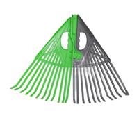 Brrnoo Râteau de Jardin, 24 Salles de Jardin à Haute efficacité Rake Pelouse Râteau avec Plastique Détachable Joignable pour Les Parterres de Fleurs