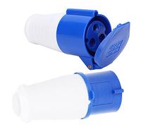 BRRNOO Répartiteur de Sortie, Prolongateur de Sortie 3 Broches monophasé Antidéflagrant 2 Pièces Ensemble de Connecteurs de Prise Industrielle Rallonge de Prise électrique étanche 32A 220-250V