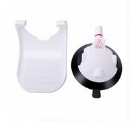 Brrnoo Repose-pieds de Douche, Marchepied de Douche, Tabouret de pour Se Raser les Jambes, Ventouse de 5 Pouces, Ligne D'avertissement Rouge de 337 Lb, Pas de Perçage, Rappel de (5 pouces)