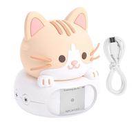 Brrnoo Robot de Bureau AI, Compagnon d'apprentissage Intelligent, Chatbot avec Verrouillage pour Enfants, Commandes Vocales pour la Maison, Veilleuse de Chevet (Chatte)