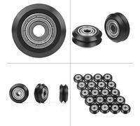 BRRNOO Roue à Rainure en Forme de V, Alésage de 5mm, Roulement 625, Accessoires de Poulie, Imprimante 3D CNC, 20 Pièces