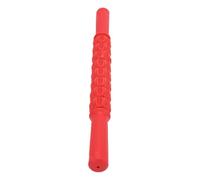 Brrnoo Rouleau de massage bâton de massage pour jambes stick de des jambes rouleau de musculaire fascia profond à picots structure interne en acier titane pour (Rouge chinois)