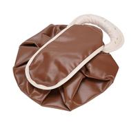 BRRNOO Sac à Cosmétiques en Cuir PU avec Cordon de Serrage, Maquillage de Grande capacité pour Les Voyages et Un Usage Quotidien (Café Léger)