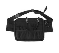 BRRNOO Sac Banane pour Infirmière, Ceinture Réglable Multi-Compartiments, Portable, Compact, Noir pour Les Professionnels des Soins Infirmiers, Tissu Oxford