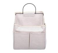 Brrnoo Sac de Rangement Mural en Tissu de Lin, Pochettes D'organisation de Placard pour Salon Chambre à Coucher Cuisine (Beige)