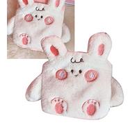 BRRNOO Sac D'eau Chaude en Forme D'animal de Dessin animé, Couverture Souple, Bouteille D'eau Chaude Portable étanche pour Enfants et Adultes (4# lapin rose clair)