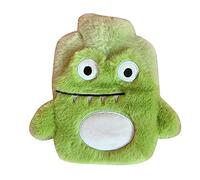 BRRNOO Sac D'eau Chaude en Forme D'animal de Dessin animé, Couverture Souple, Bouteille D'eau Chaude Portable étanche pour Enfants et Adultes (2# vert)