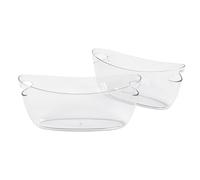 Brrnoo Seaux à Glace 5L 2Pcs Organisateur D'affichage de Seau à Glace avec Cuillères à pour Les Fêtes de Vin de Bière Baignoire à Boissons Boisson de Grande capacité pour Bar café