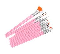 Brrnoo Set de Pinceaux Nail Art, Stylos de Traçage et Peinture pour Ongles, 15 Pièces for Décoration des Ongles DIY, Manucure avec Poignée Style Stylo (Paquet de 15 stylos à peinture et bâtons de)