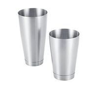 Brrnoo Shaker à Cocktail en Acier Inoxydable, Tasse à Mélanger de Bar avec Passoire pour la Cuisine à Domicile, les Fêtes et le Barman Professionnel (SILVER)