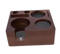 Brrnoo Station de Bourrage à Expresso Support de Doseur 3 en 1 Support de Porte-filtre avec Bords Arrondis en Bois Pieds Antidérapants pour Machines à Expresso Sage de 54 Mm (En bois)