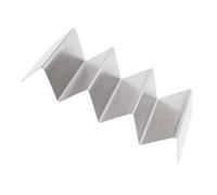 BRRNOO Support à Tacos en Acier Inoxydable pour 4 Coquilles, Passe au Lave-vaisselle et Convient au Gril au Four pour une Préparation Facile des Tacos (3-4 emplacements)