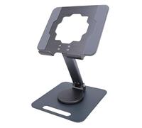 Brrnoo Support de Téléphone en Alliage en Alliage en Aluminium, Support de Périphérique Mobile 360 Hauteur Réglable Rotatif Pliable avec Une Base Antidérapante pour Le Bureau de Dessin (Grey)