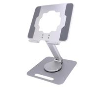 Brrnoo Support de Téléphone en Alliage en Alliage en Aluminium, Support de Périphérique Mobile 360 Hauteur Réglable Rotatif Pliable avec Une Base Antidérapante pour Le Bureau de Dessin (Silver)