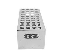 BRRNOO Support de Tube à Essai, Petit Support de Tube à Essai, de à 40 Trous, de de Laboratoire, de à en Acier Inoxydable, équipement de Laboratoire Universel pour Stylo Brosse (15,5 mm * 40 trous)