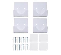 Brrnoo Supports de Tringle à Rideau de Douche en Acrylique Transparent avec Rainure en Forme D'arc et Grande Zone de Support pour Fixer les Extrémités des Tringles dans la Cuisine de la (WHITE)