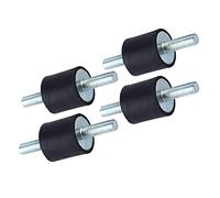 Brrnoo Supports d'isolateur en Caoutchouc, Supports en Caoutchouc en Filetage M6 avec Bon Tampon 4pcs Vibration M6 d'amortisseur en pour Compresseurs 'air, Moteurs, Moteurs à