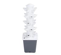 Brrnoo Système Hydroponique à 25 Dosettes, Système de Culture Hydroponique D'intérieur Vertical avec Pompe à Eau, Grand Réservoir D'eau de 10 L, Kit de Jardinière de Légumes D'intérieur (Prise
