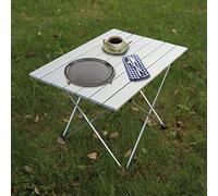 Brrnoo Table Pliante Aluminium Portable légère pour Camping grillades Pique-Nique extérieur idéale pour Voyages et activités en Plein air